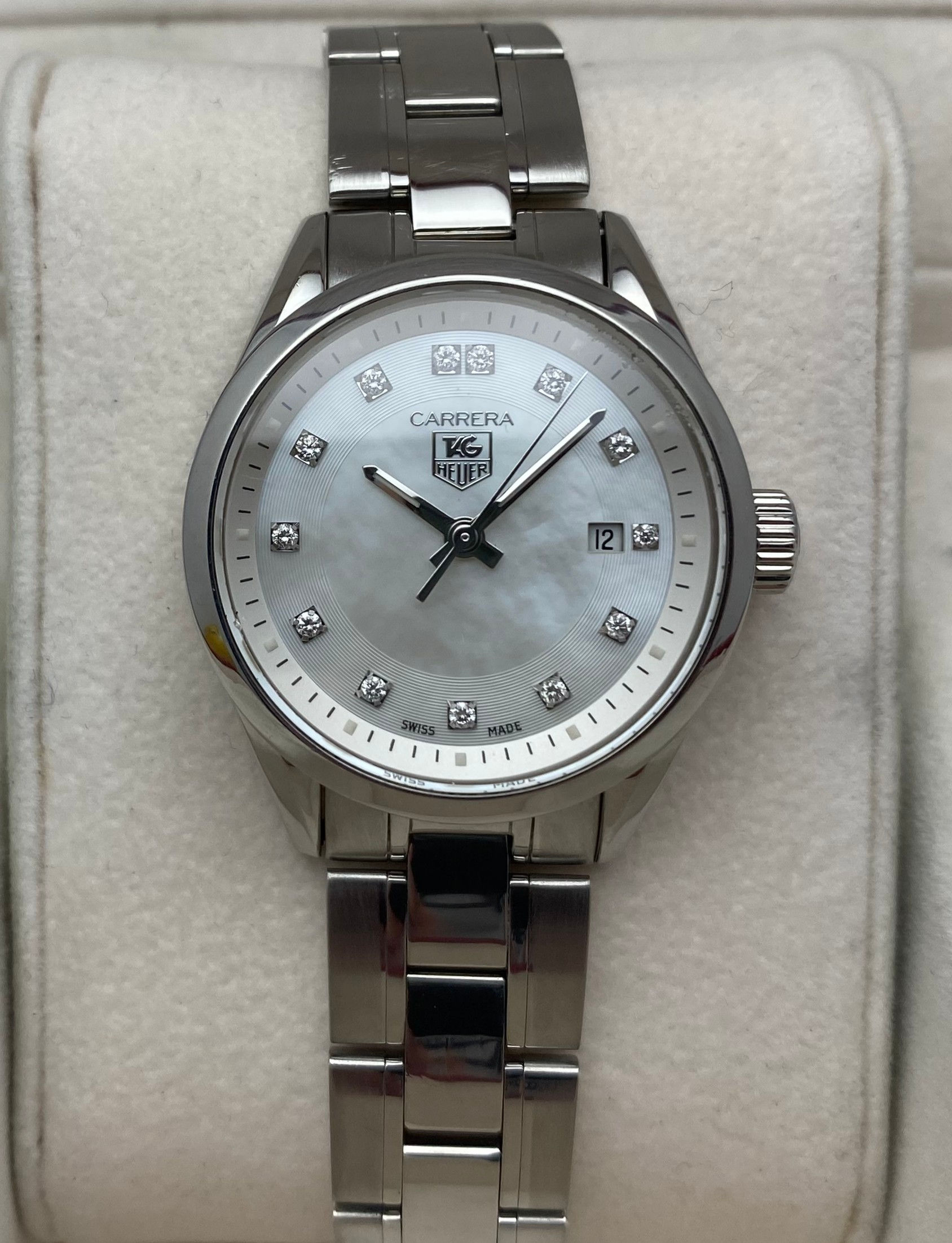 *Box/Papers* Tag Heuer Carrera Ladies Diamond Watch WV1411.BA0793 27mm