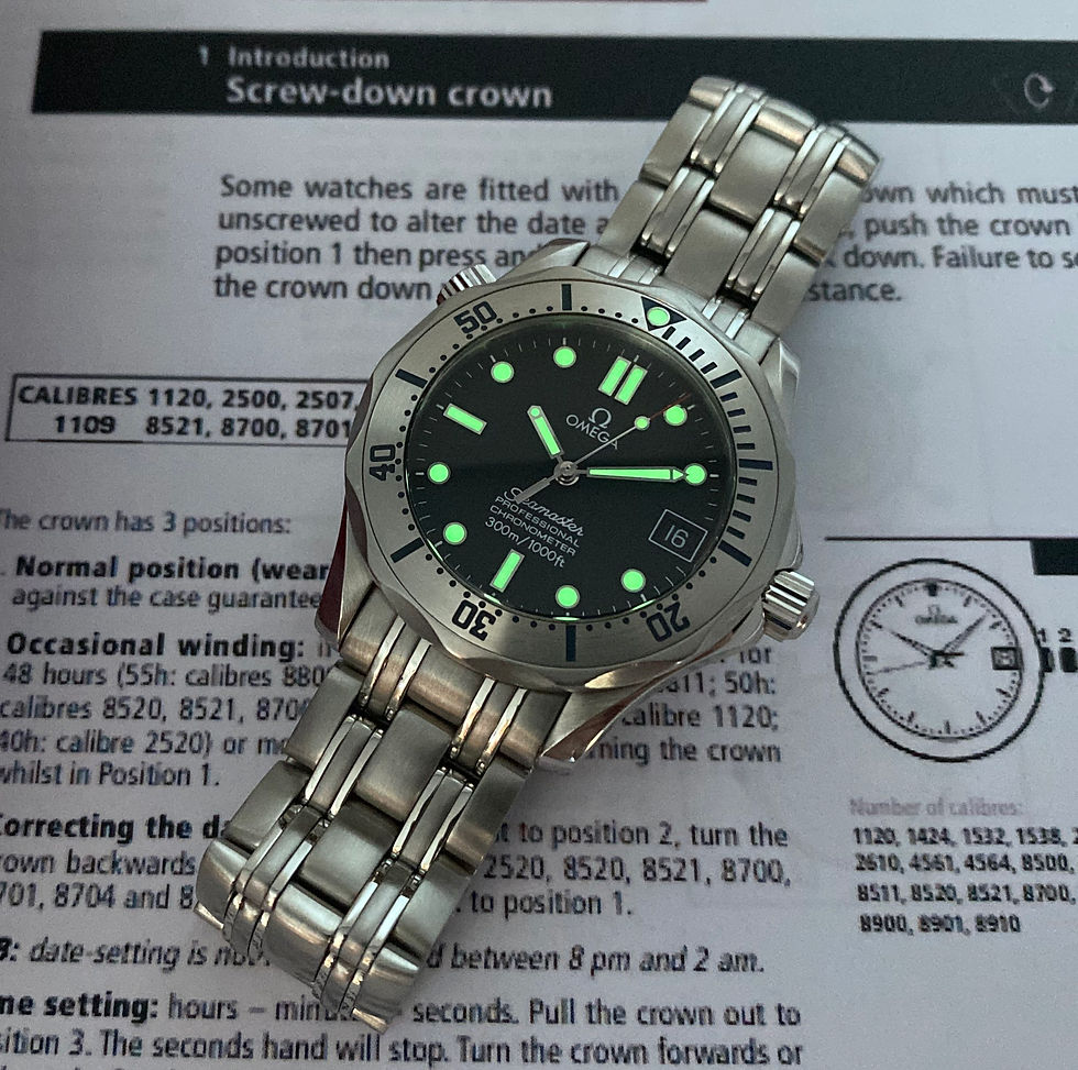 Thumbnail: Omega Seamaster Automatic Midsize Black Lume