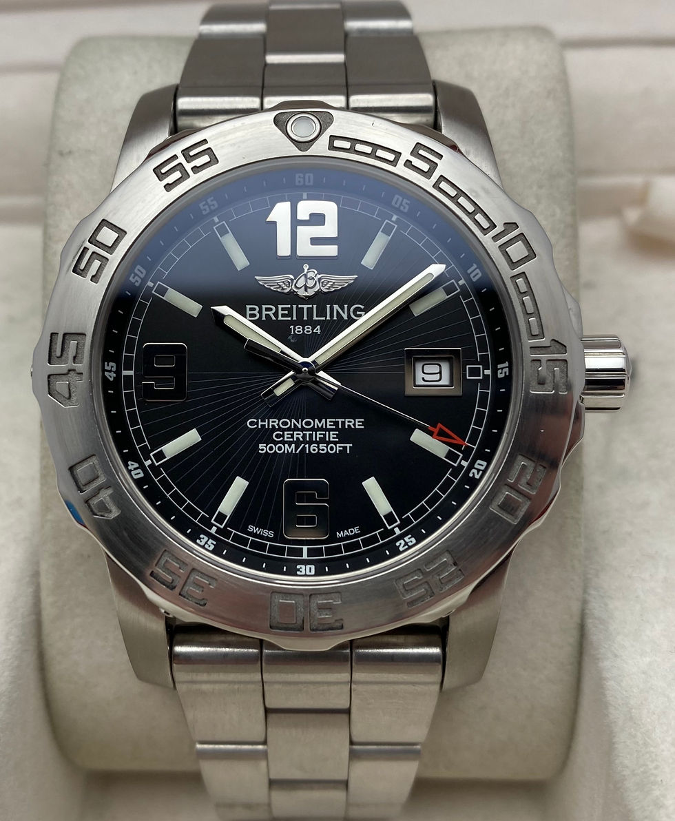 *Serviced/Warranty* Breitling Colt Quartz Gents Watch Black Dial 44mm A74387