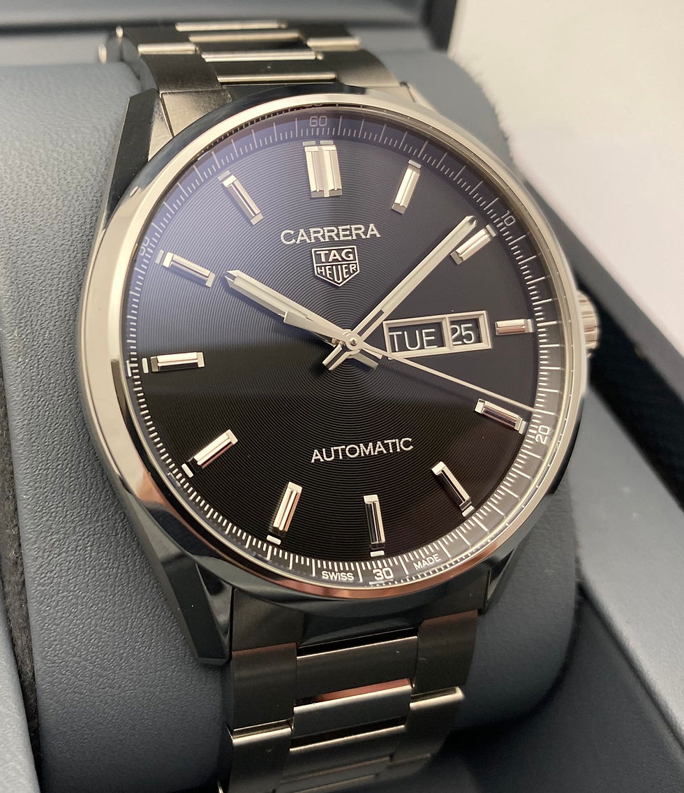 Tag Heuer Carrera Calibre 5 Day Date Watch Black 41mm WBN2010