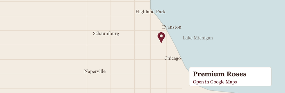 Premium Roses Chicago florist location and delivery area