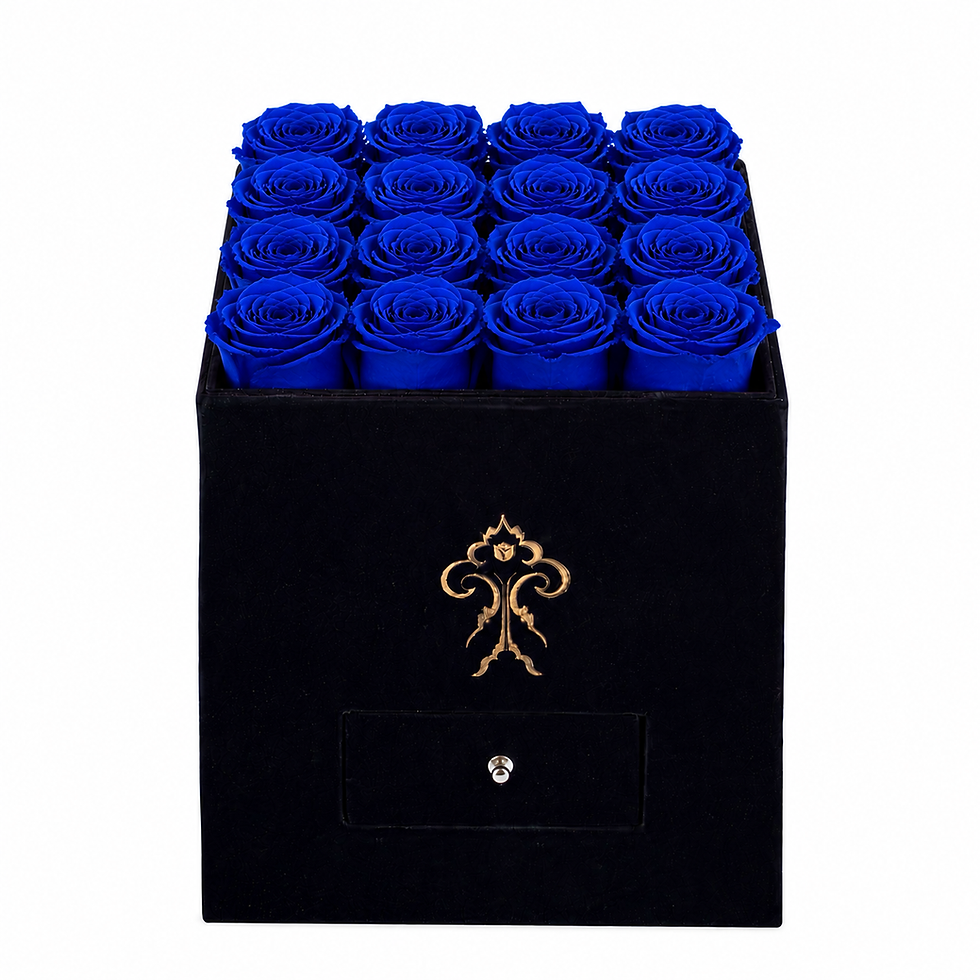 Thumbnail: Blue rose gift box with premium roses available for flower delivery. A unique floral gift for birthdays, graduations, and cel