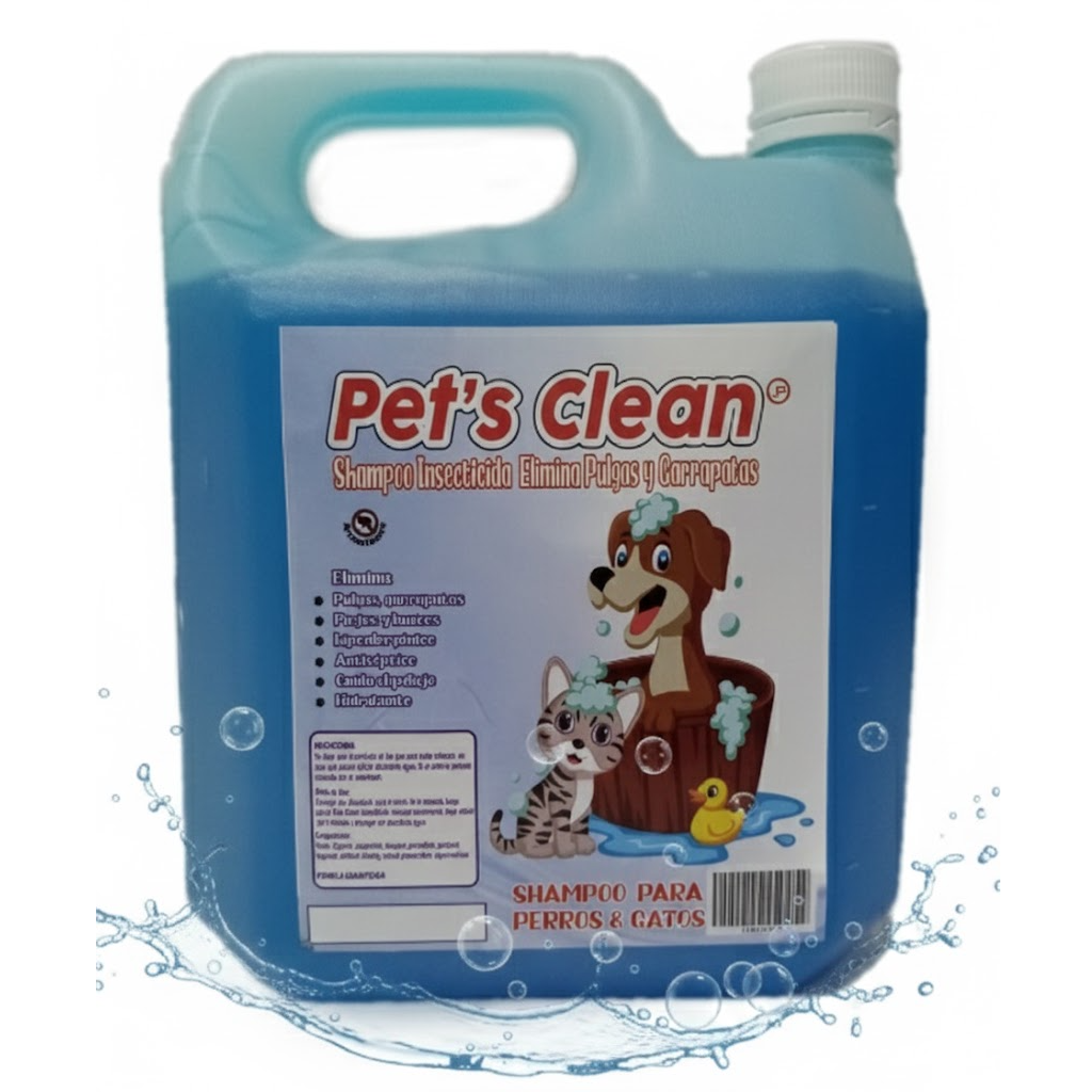 Shampoo Pets Clean Anti Pulga Profesional para Grooming Canino