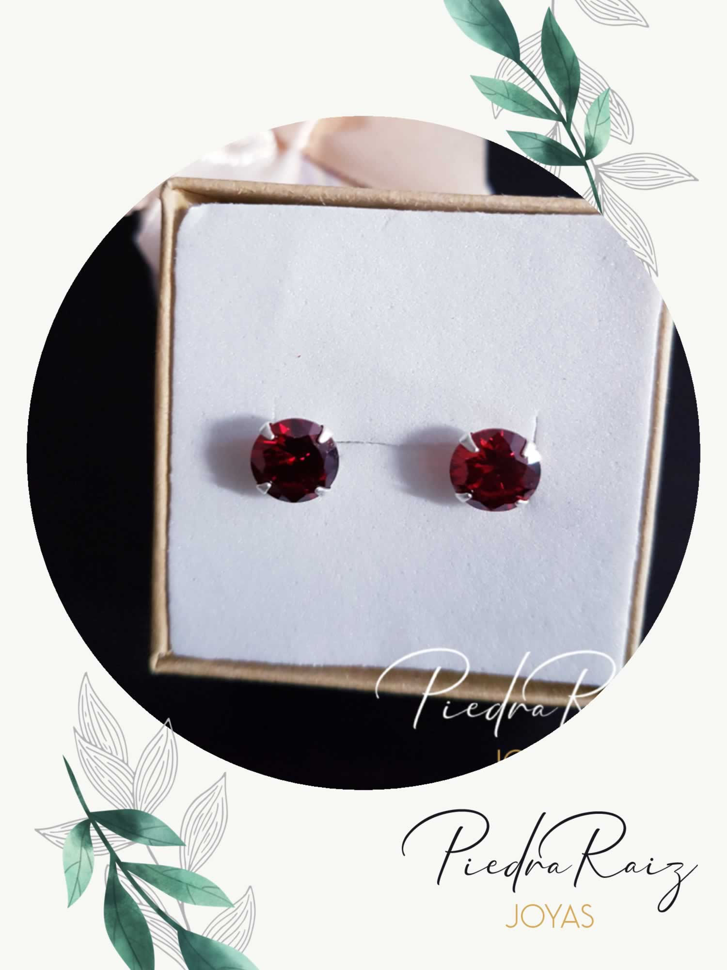 Aros Cubic Rojos Grandes