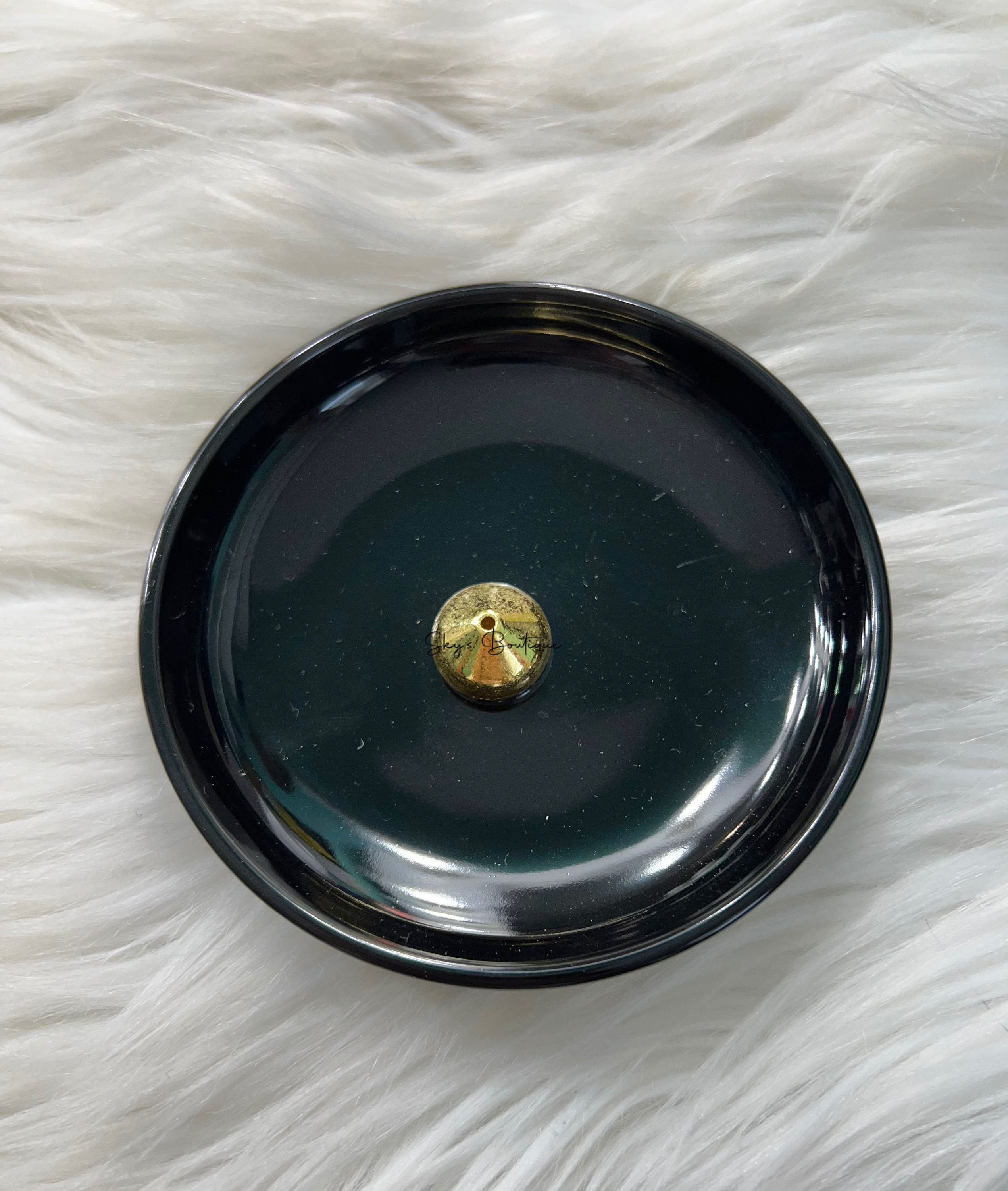 Black Ceramic Incense Burner