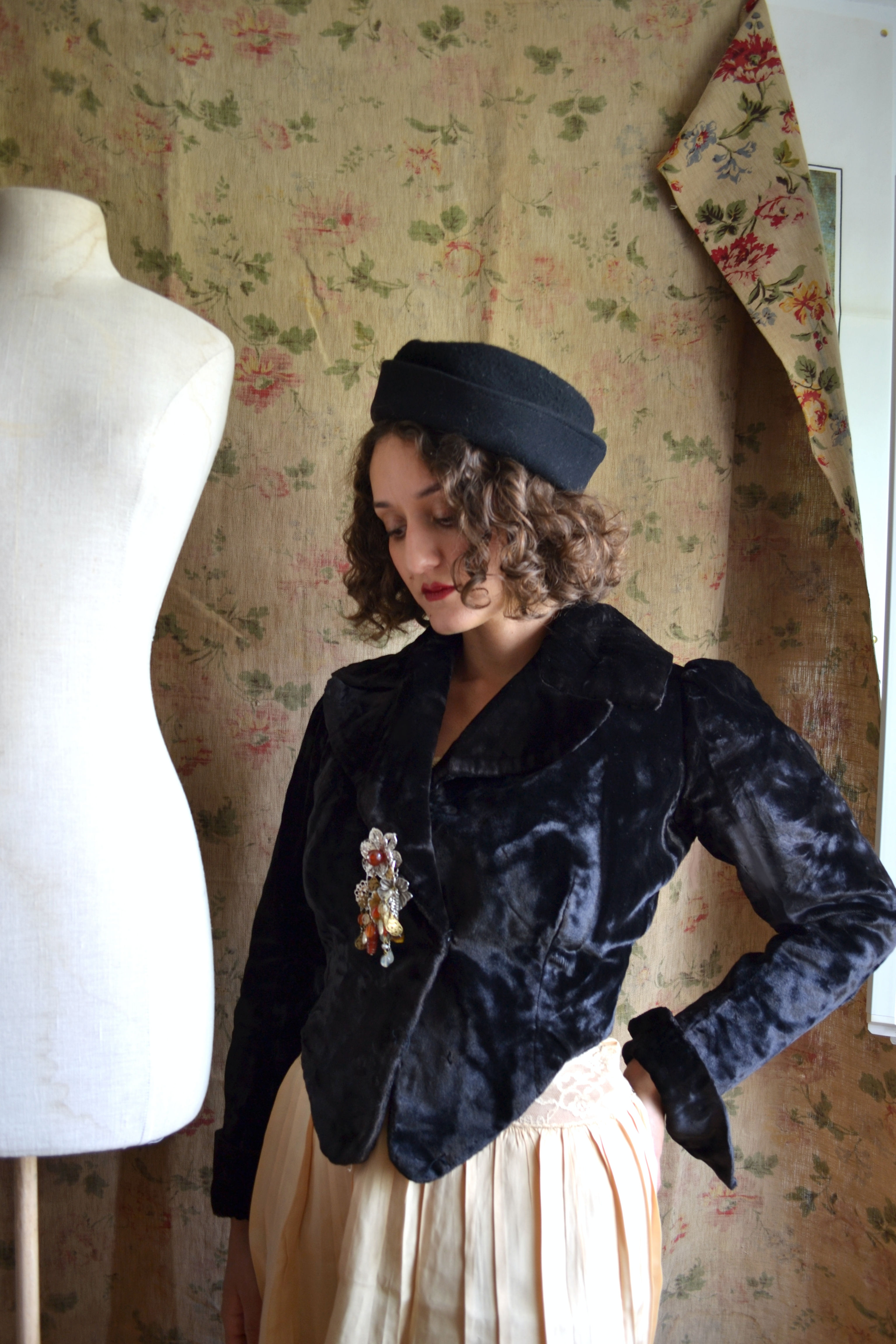 Rare spencer velours - 1900s