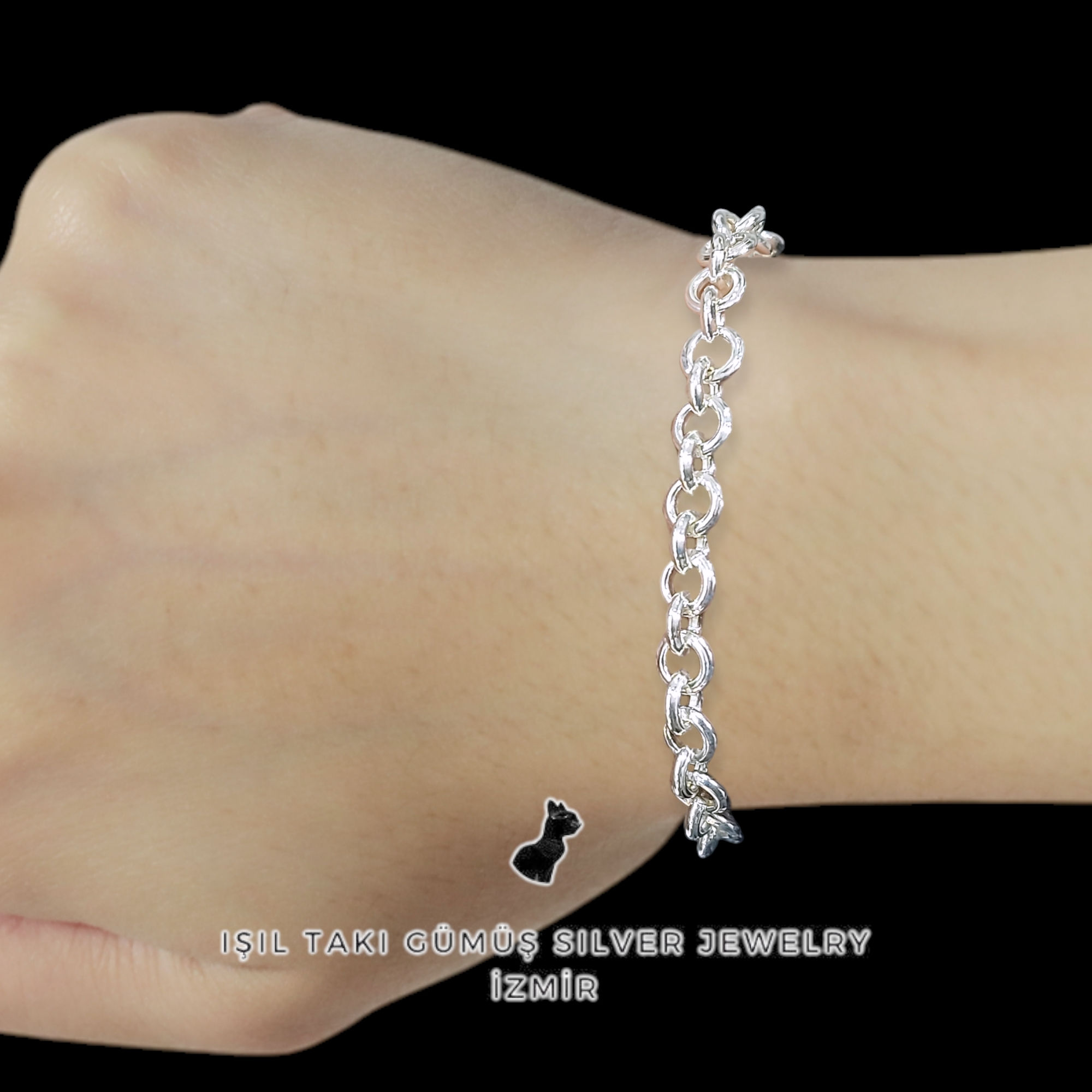 6mm Halka Zincir Bileklik