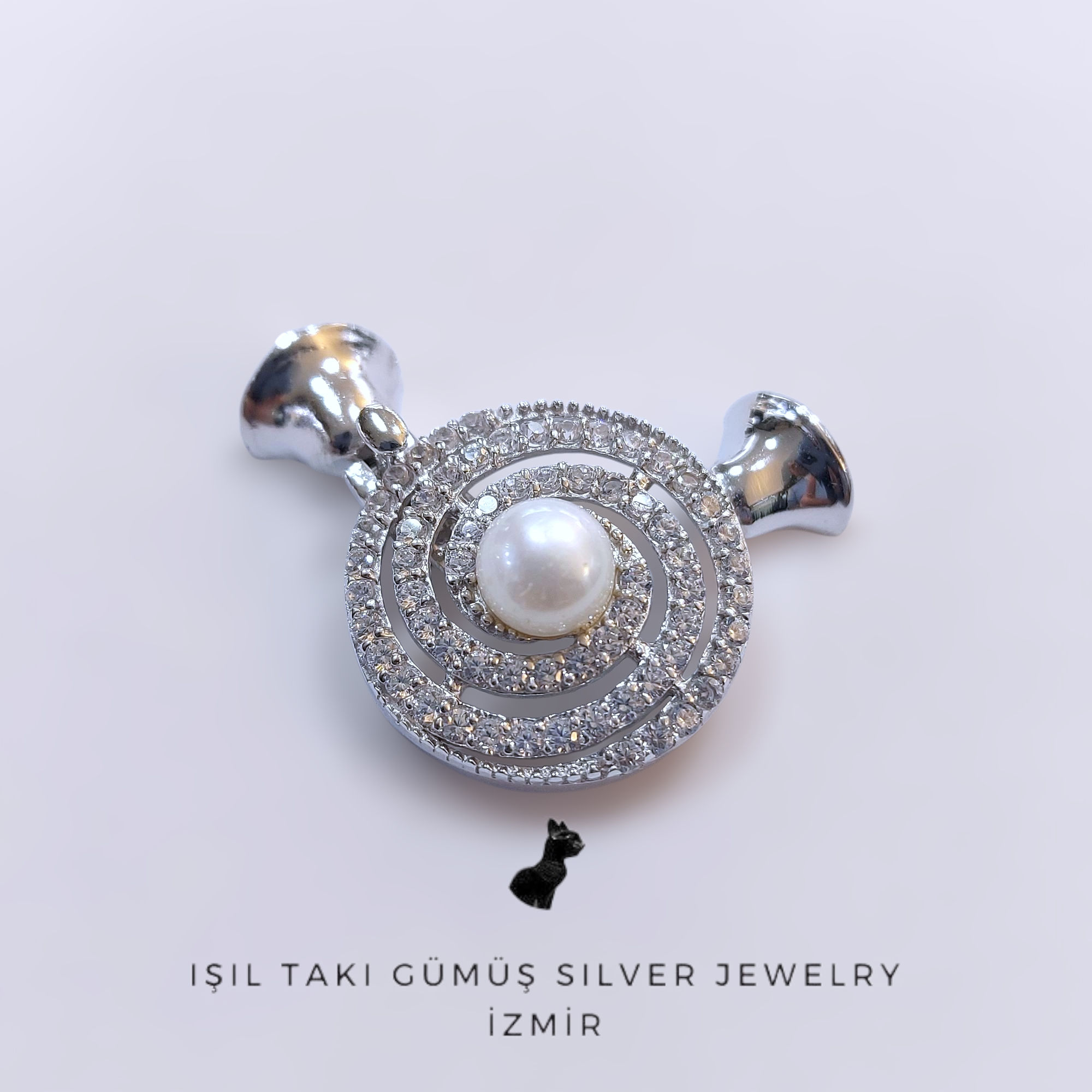 Spira Broş İnci Kolye Kilidi