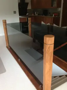 dark glass staircase
