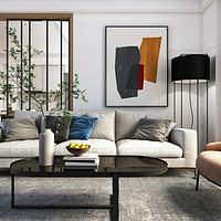 furnished living room