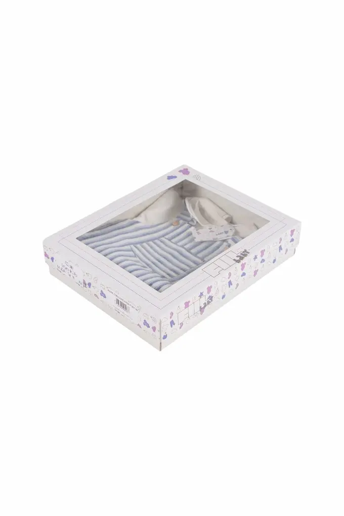 Miniatura: Jardineira com camisa bebé linho estampado