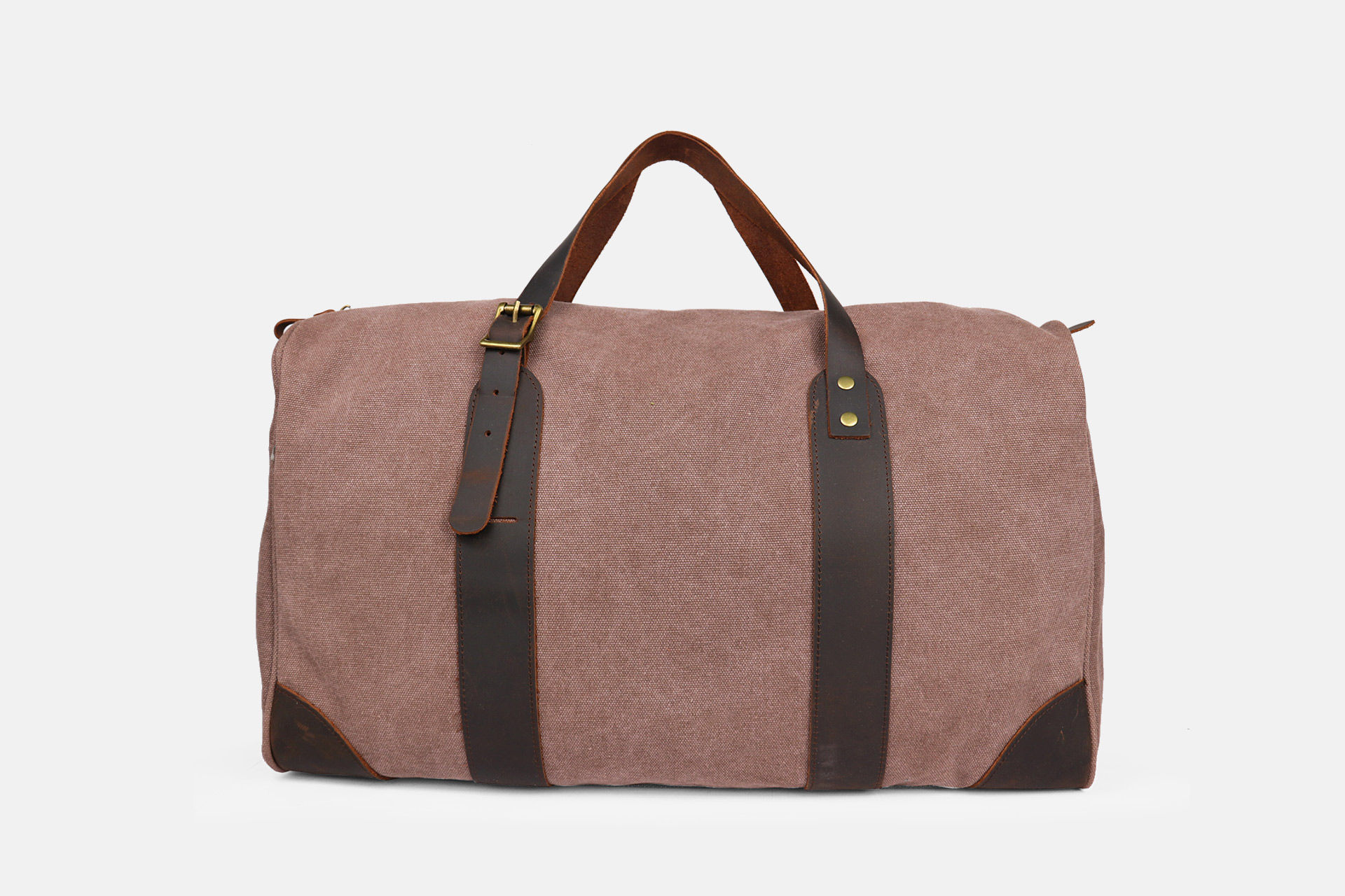 CRAZY LOU, Vince bagage 48H, toile et cuir, taupe