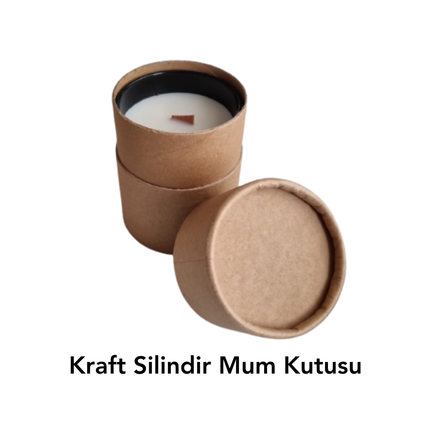 Kraft Silindir Mum Kutusu (1)