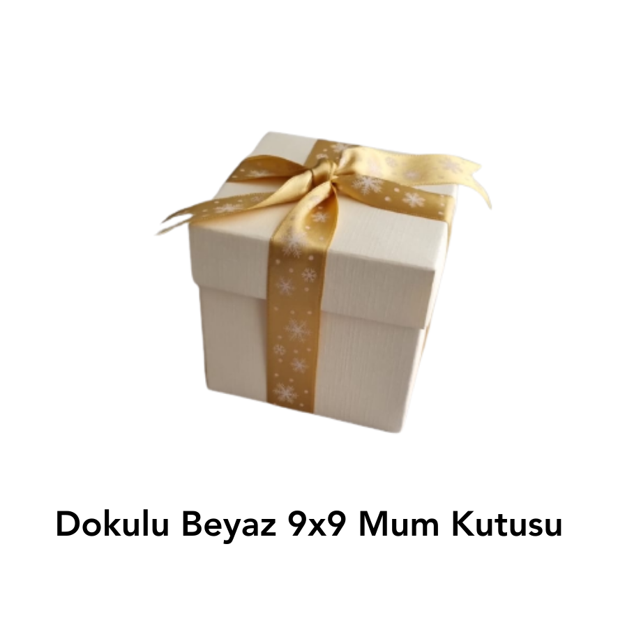Dokulu Beyaz Mum Kutusu (4)
