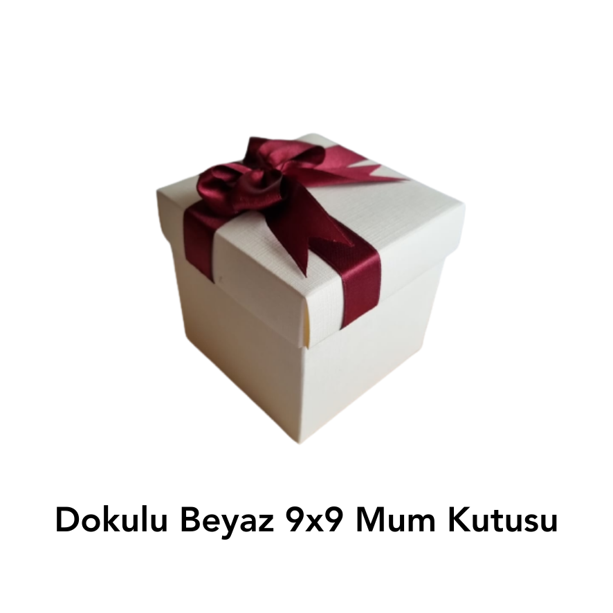 Dokulu Beyaz Mum Kutusu (5)