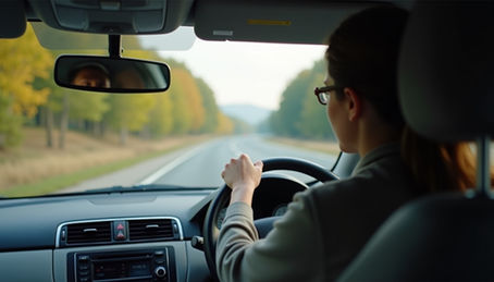 Automatic car dashboard showing gear selector