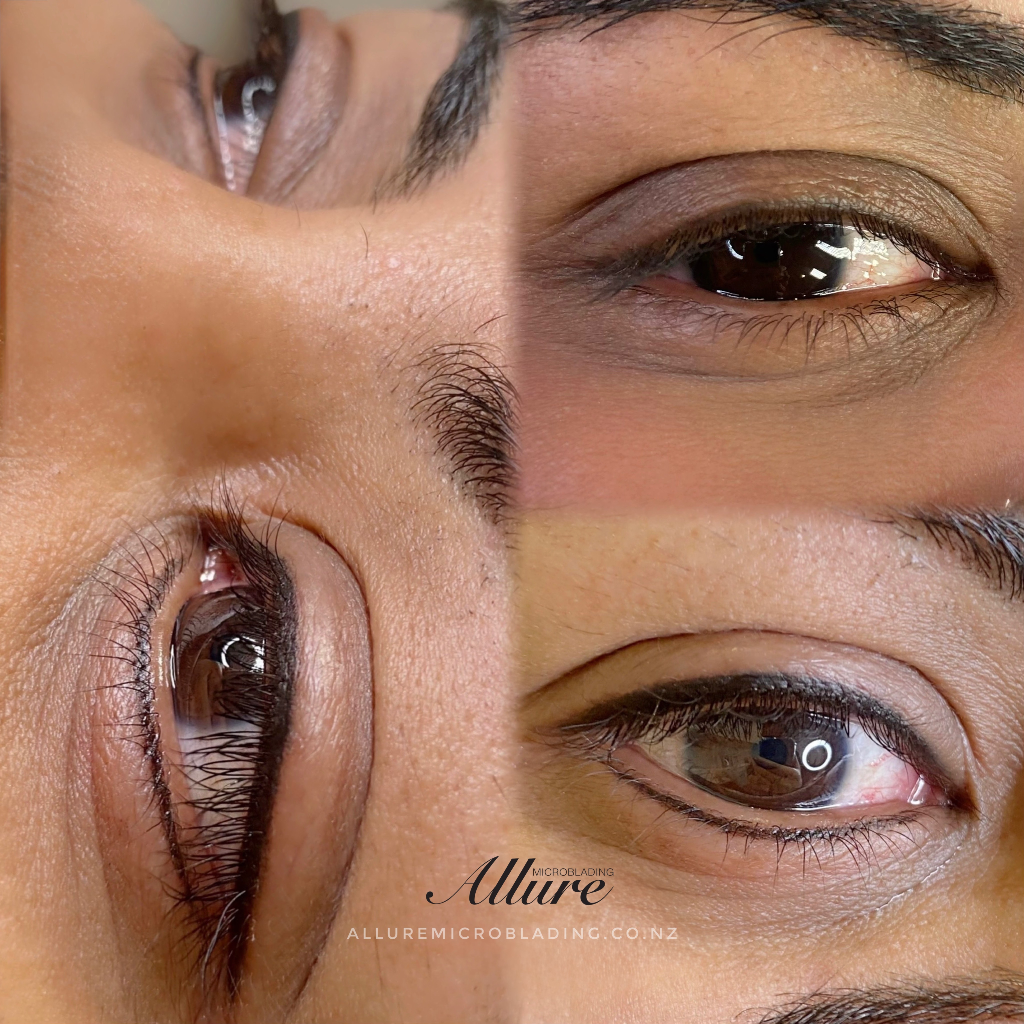 Lower Eyeliner Tattoo before and after