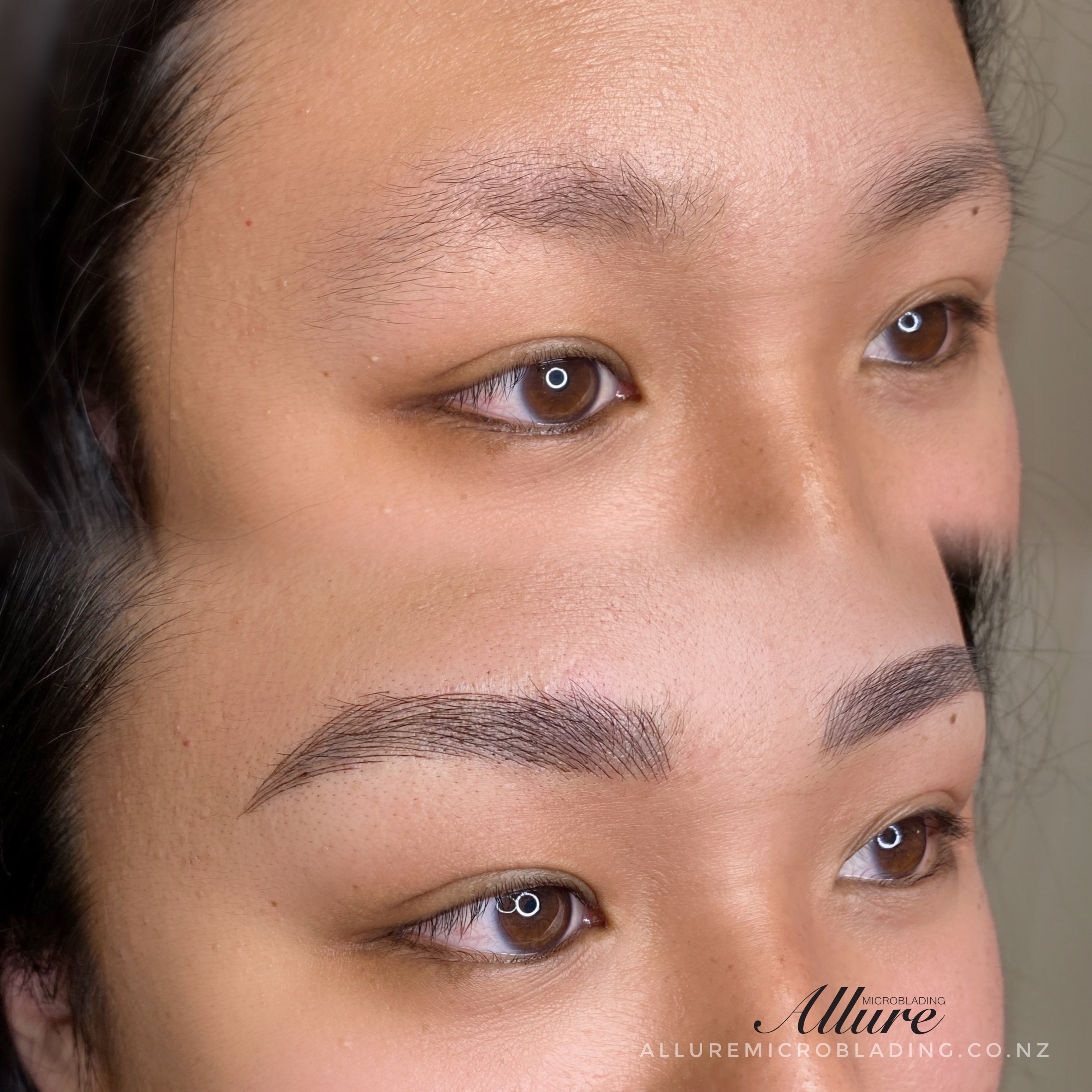 Men's Eyebrow Tattoo before and after