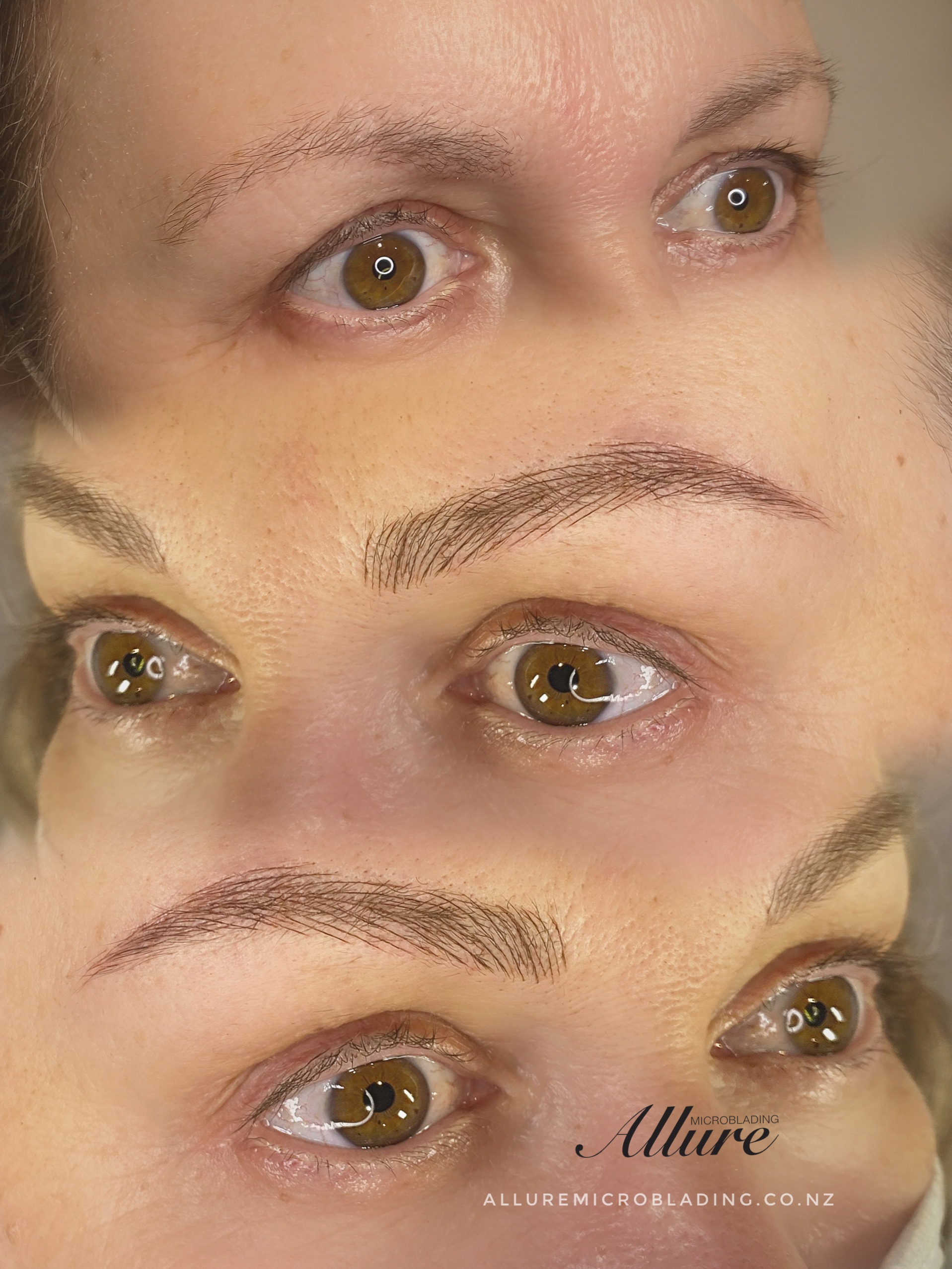 Combination Brows before and after