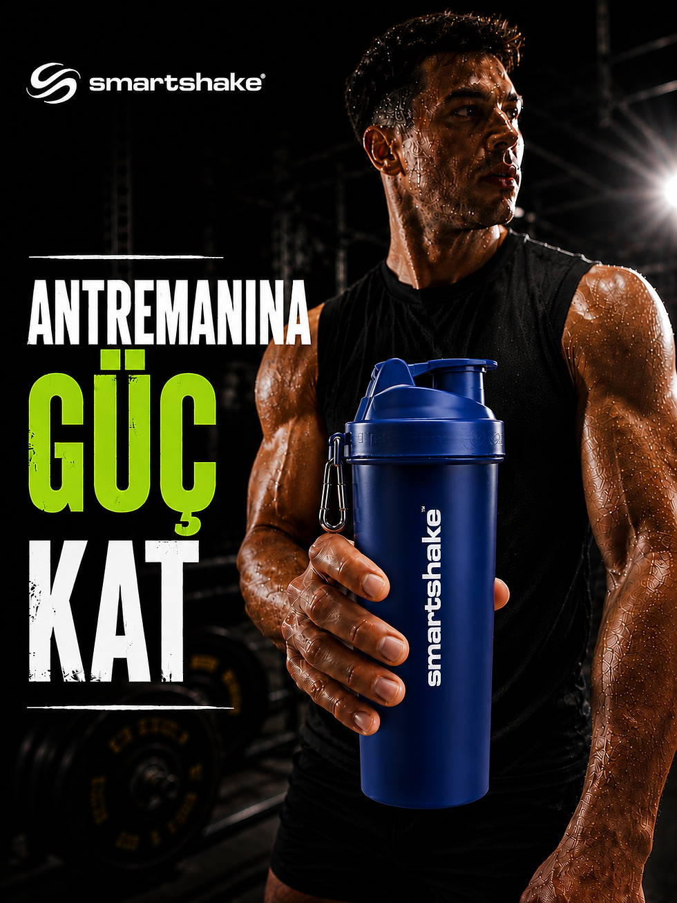 Küçük resim: Smartshake Lite Serisi 1000 ml Navy Mavi Protein Shaker  
