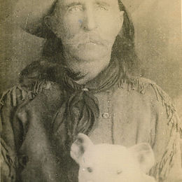 JOHN GEORGE "KOOTENAI" BROWN with JACK RUSSELL DOG