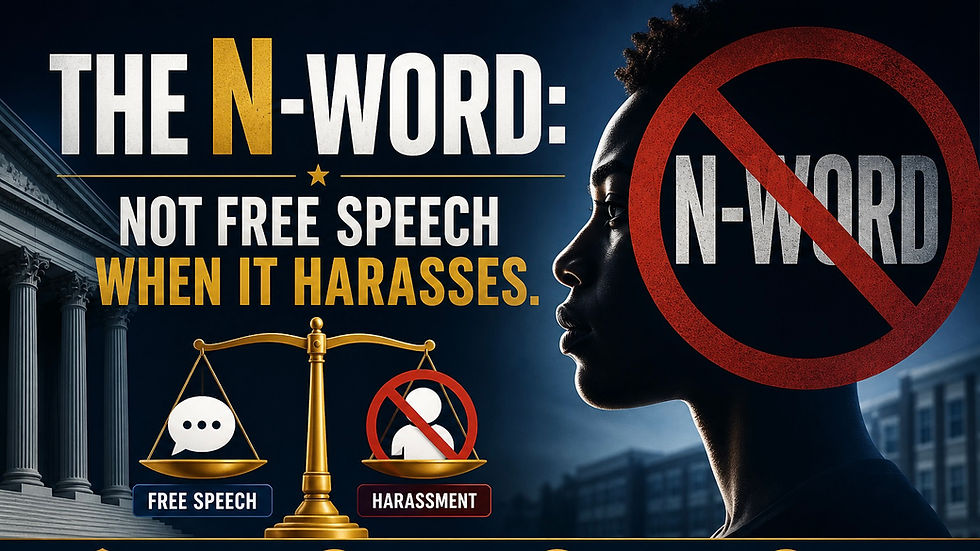 When the N-Word Stops Being “Free Speech” and Becomes Harassment