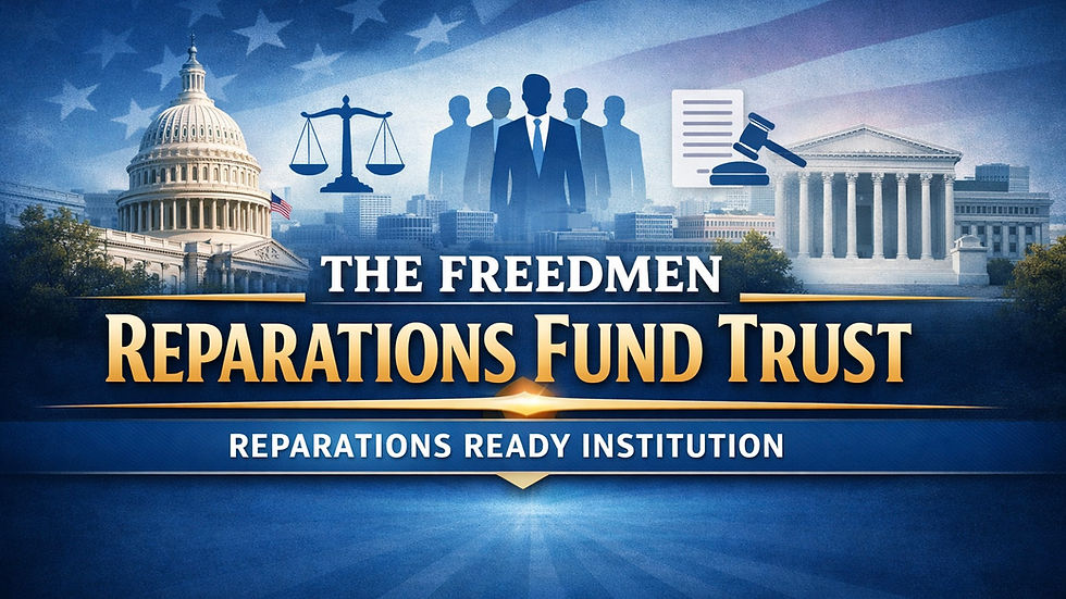 The Freedmen Reparations Fund Trust is a reparations-ready institution