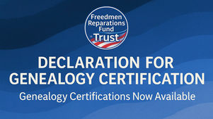 Trust Declares Sole Authority to Issue Genealogy Certifications for Verified Freedmen