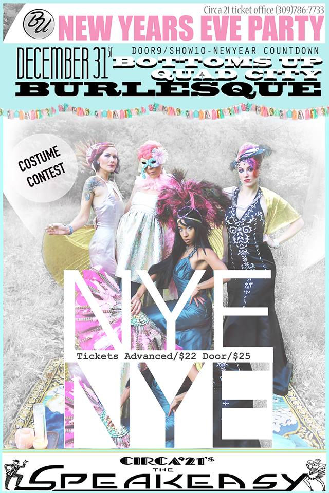 Bottoms Up QC Burlesque Poster