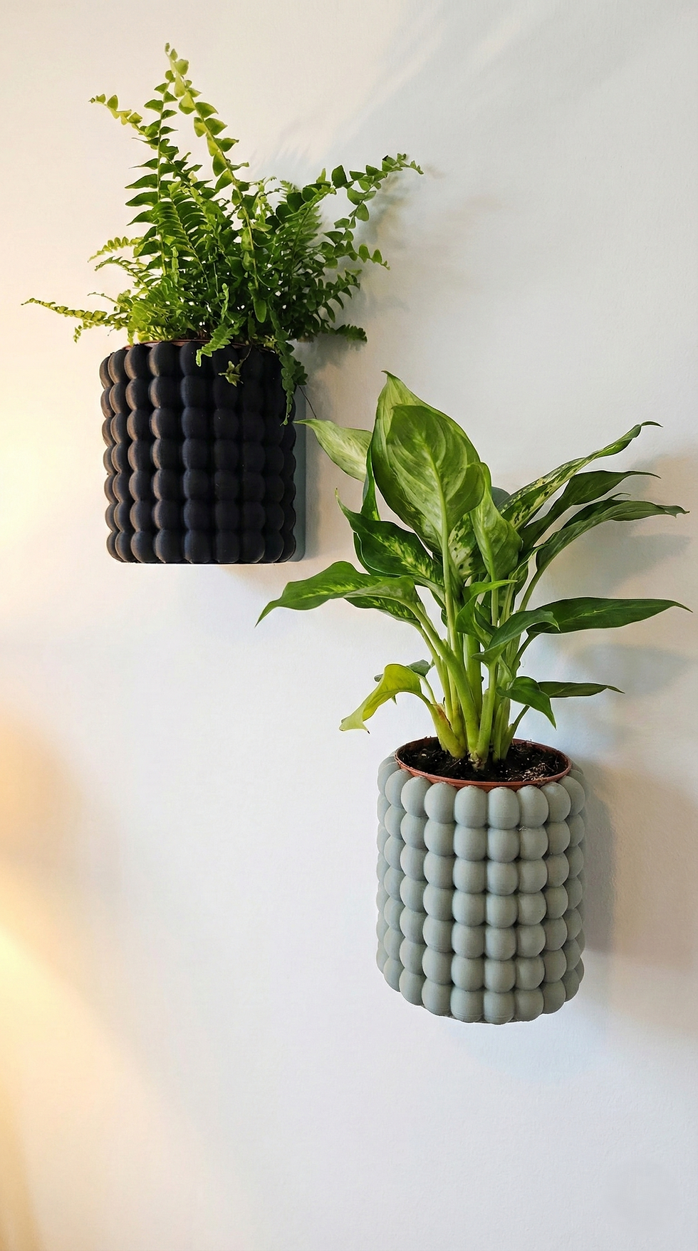 wandpot Bubble duo voor aan de muur of op tafel