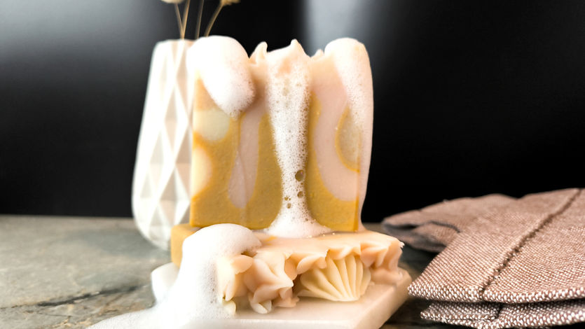 Vegan soap made with natural clays