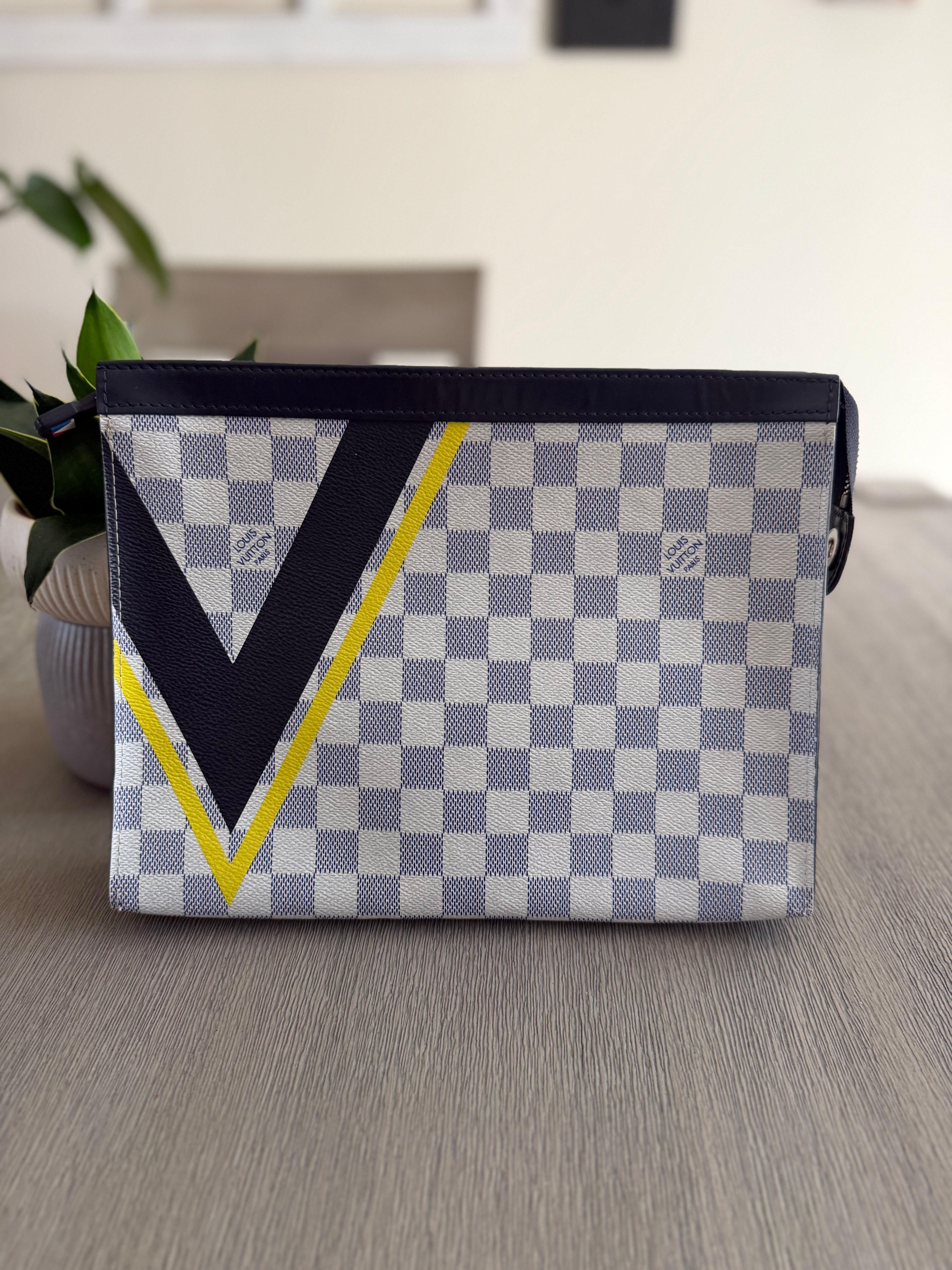 LV Voyage MM Azur Toiletry Pouch