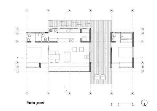 Planta baixa geral de uma residência