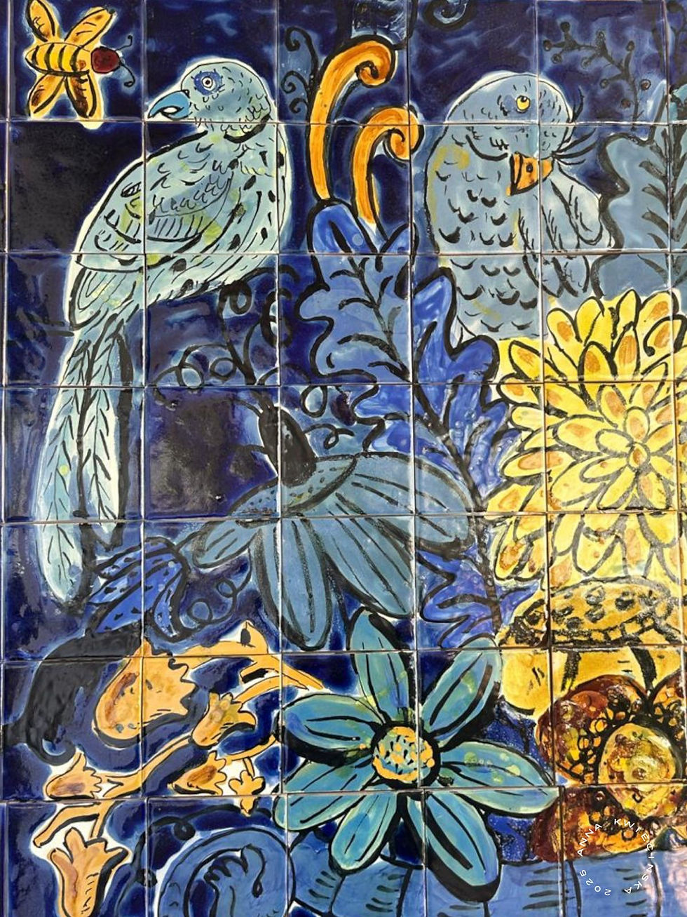 LISBON - contemporay azuelos sunflower