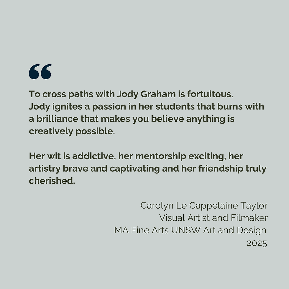 Jody Graham artist testimonial