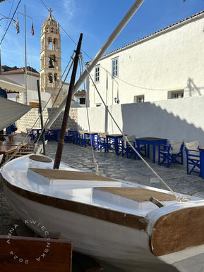Boat on Greek island
