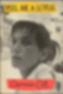 Black and white book cover featuring Charmian Clift looking at the camera. The book is her "Peel Me A Lotus"  Background is blurred.