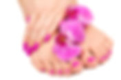 Acrylic nail infill and pedicure £75
