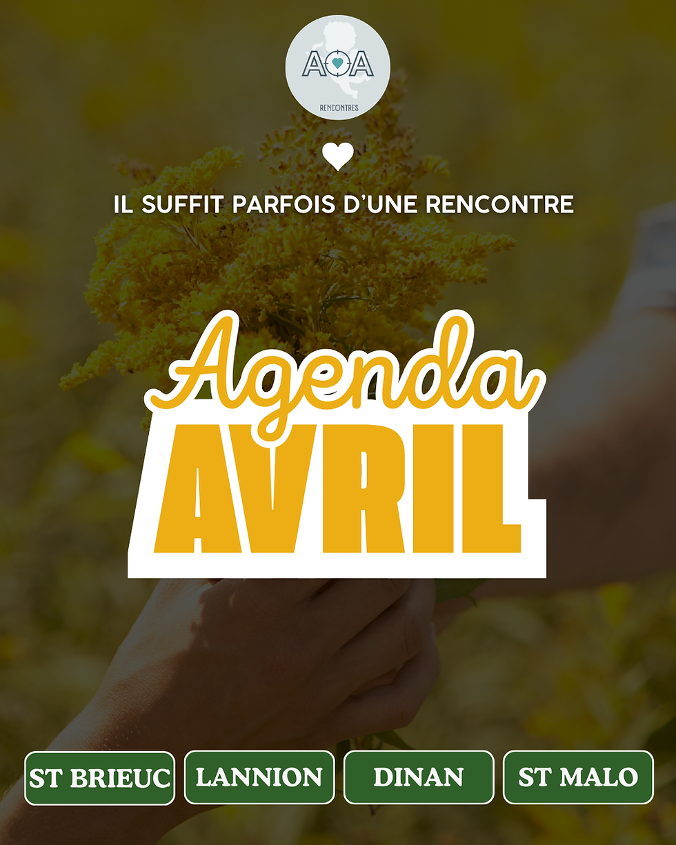 Les dates des prochaines soirées                  AVRIL 2026 