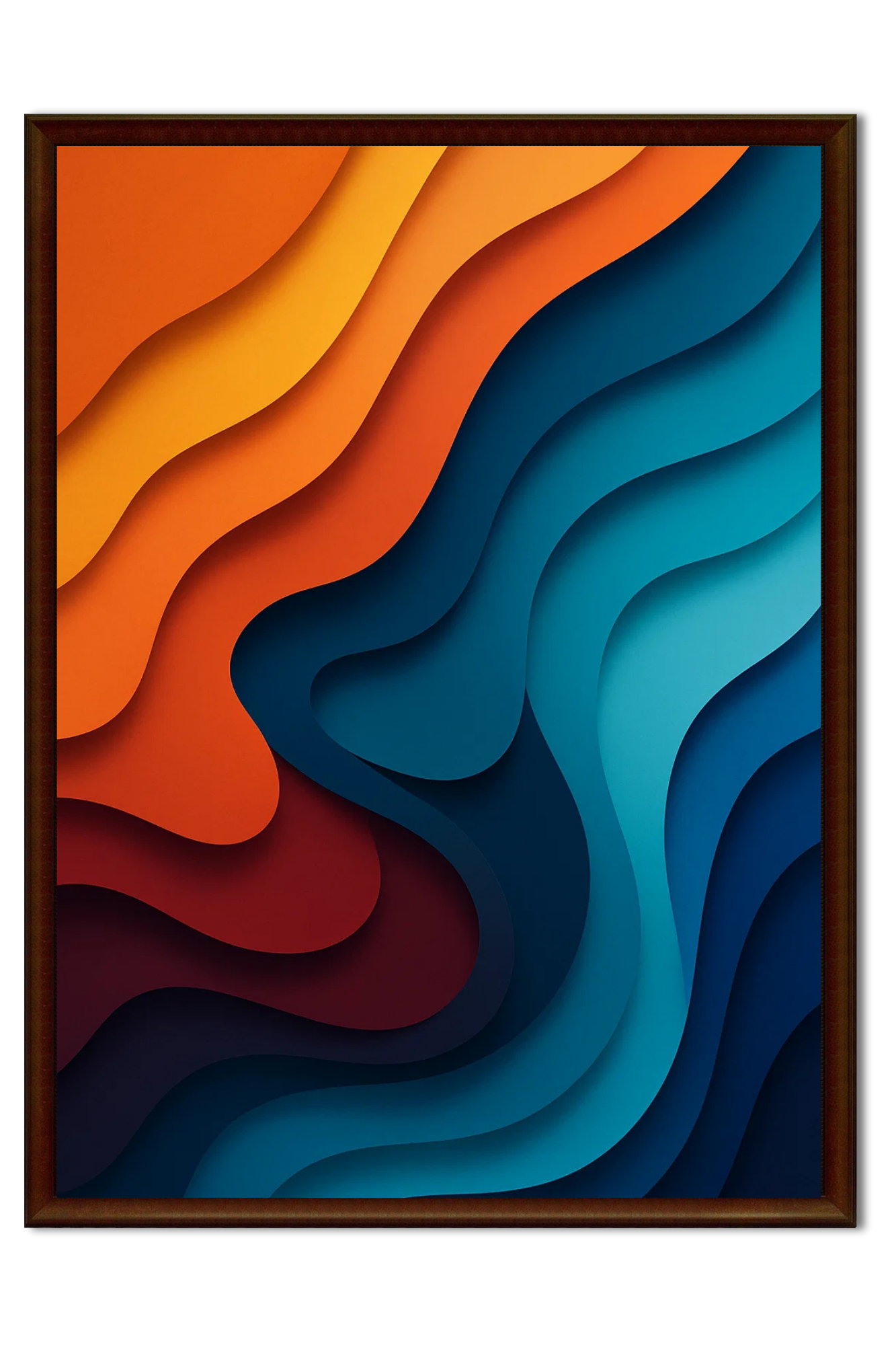 Tidal Gradients – AI Art Wall Frame