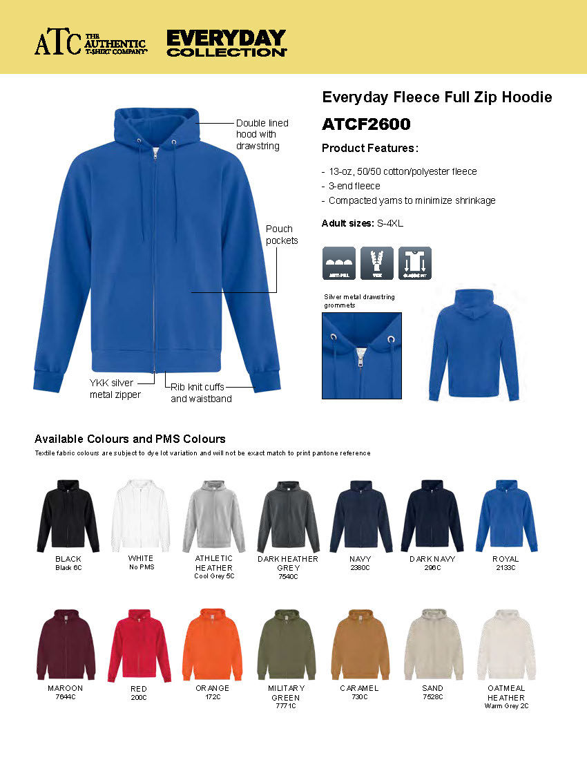 Thumbnail: ATC F2600 Zip Up - Adult