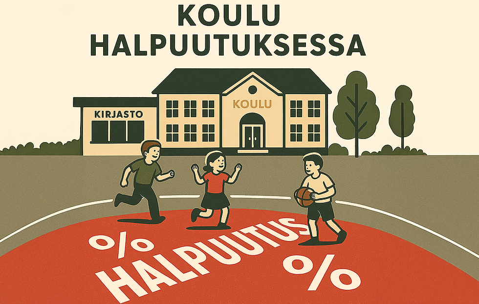 Halpuuttaminen koulurakentamisessa