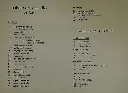 Exp. Baky-Jehring, 1934 - List of all Works of Art