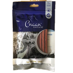 כנען חטיף לכלבים מקלות עוף 100 גרם Cnaan