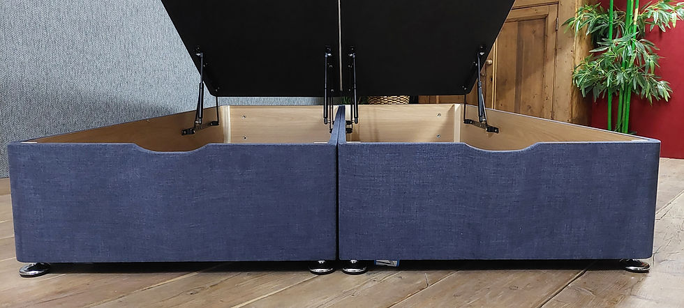 Thumbnail: Heritage Ottoman Storage Divan - Double, End Lift, Open