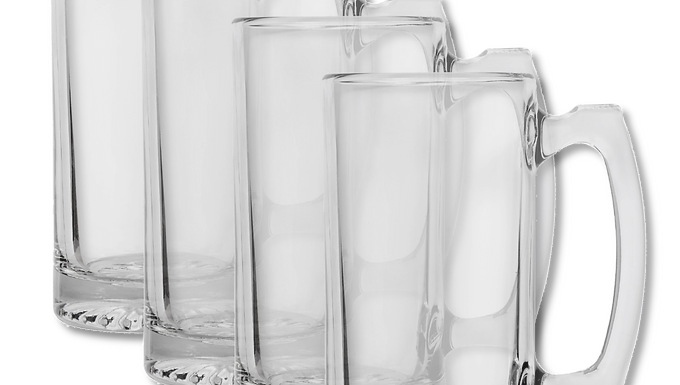 Ely Timberwolves Design Laser Engraved 26 oz Beer Mug (4-Pack)