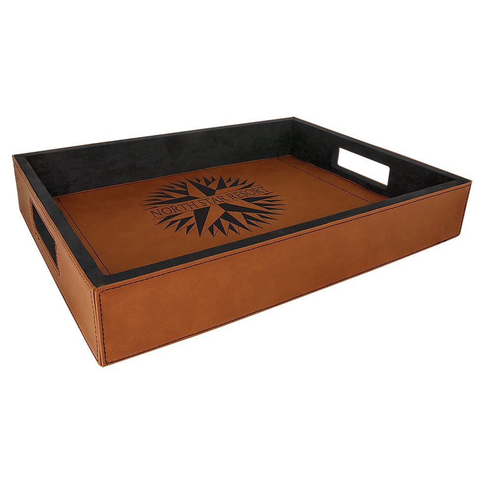 Thumbnail: Laser Engraved Leatherette Serving Tray