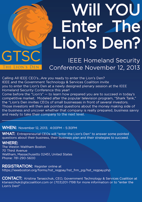 Nov. 12: Will you Enter the Lion’s Den?