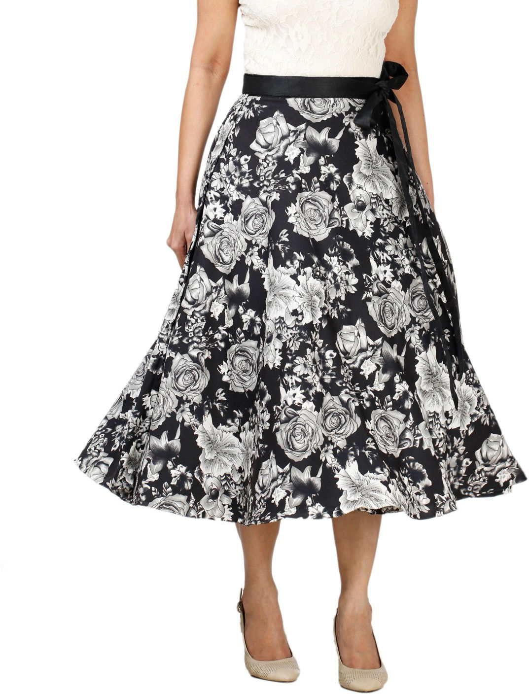 DeeVineeTi Floral Print Women Wrap Around