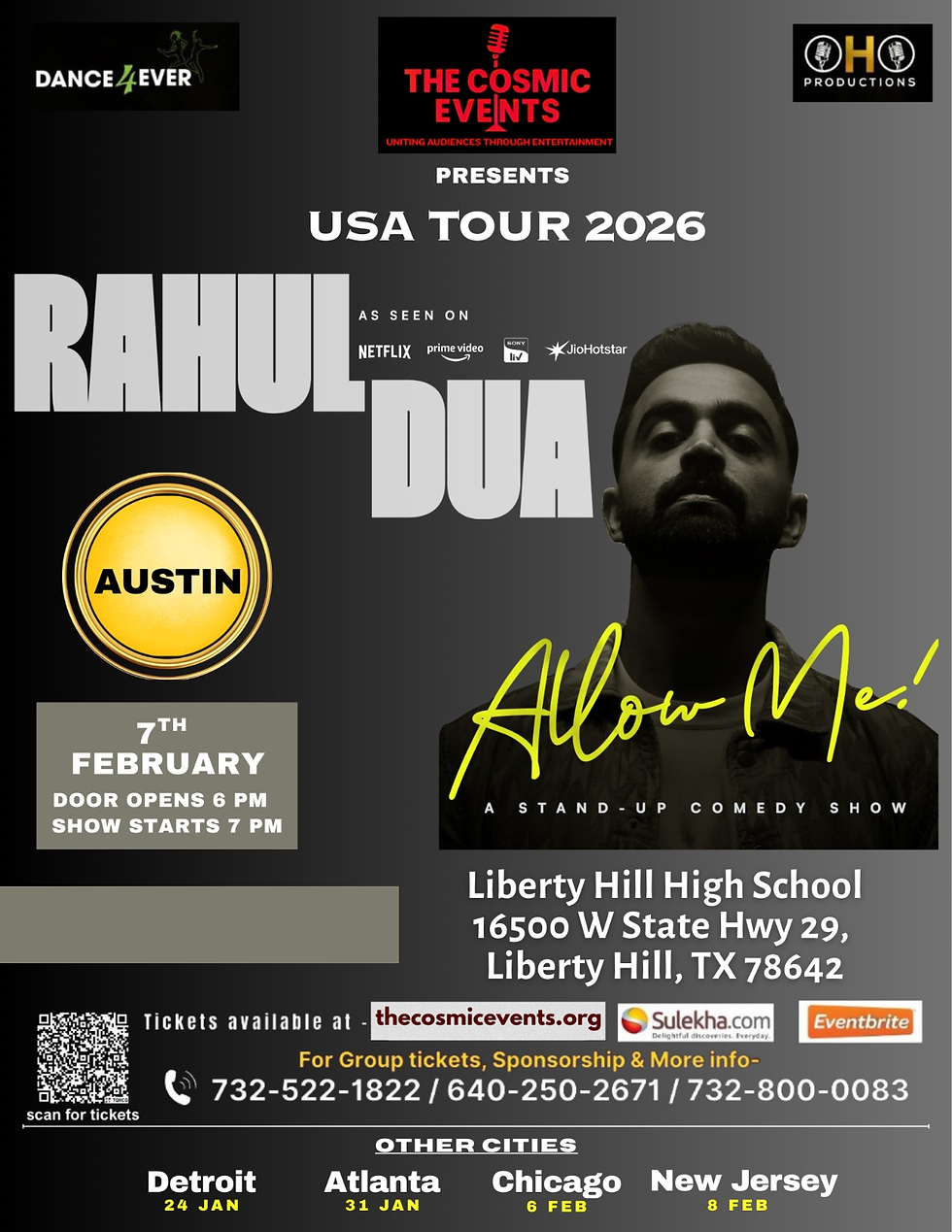 Allow Me! Rahul Dua Stand-Up Comedy Live 2026 in Austin
